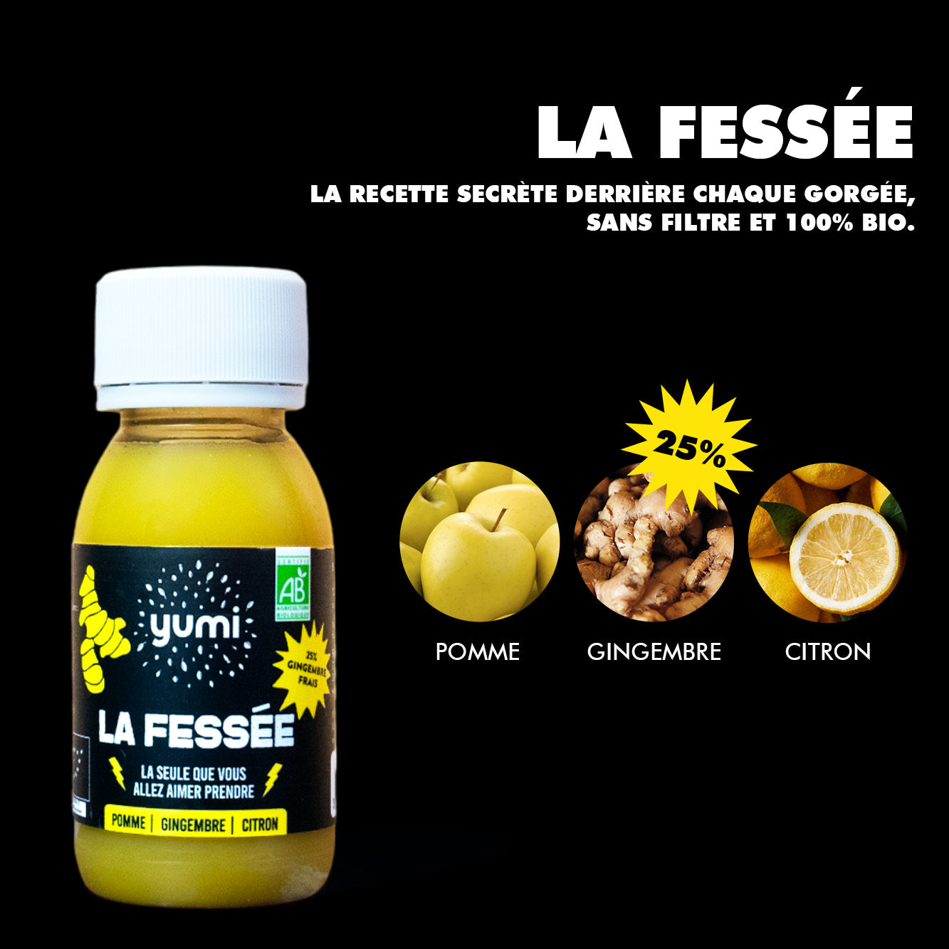 Coffret de shots de gingembre : La Fessée
