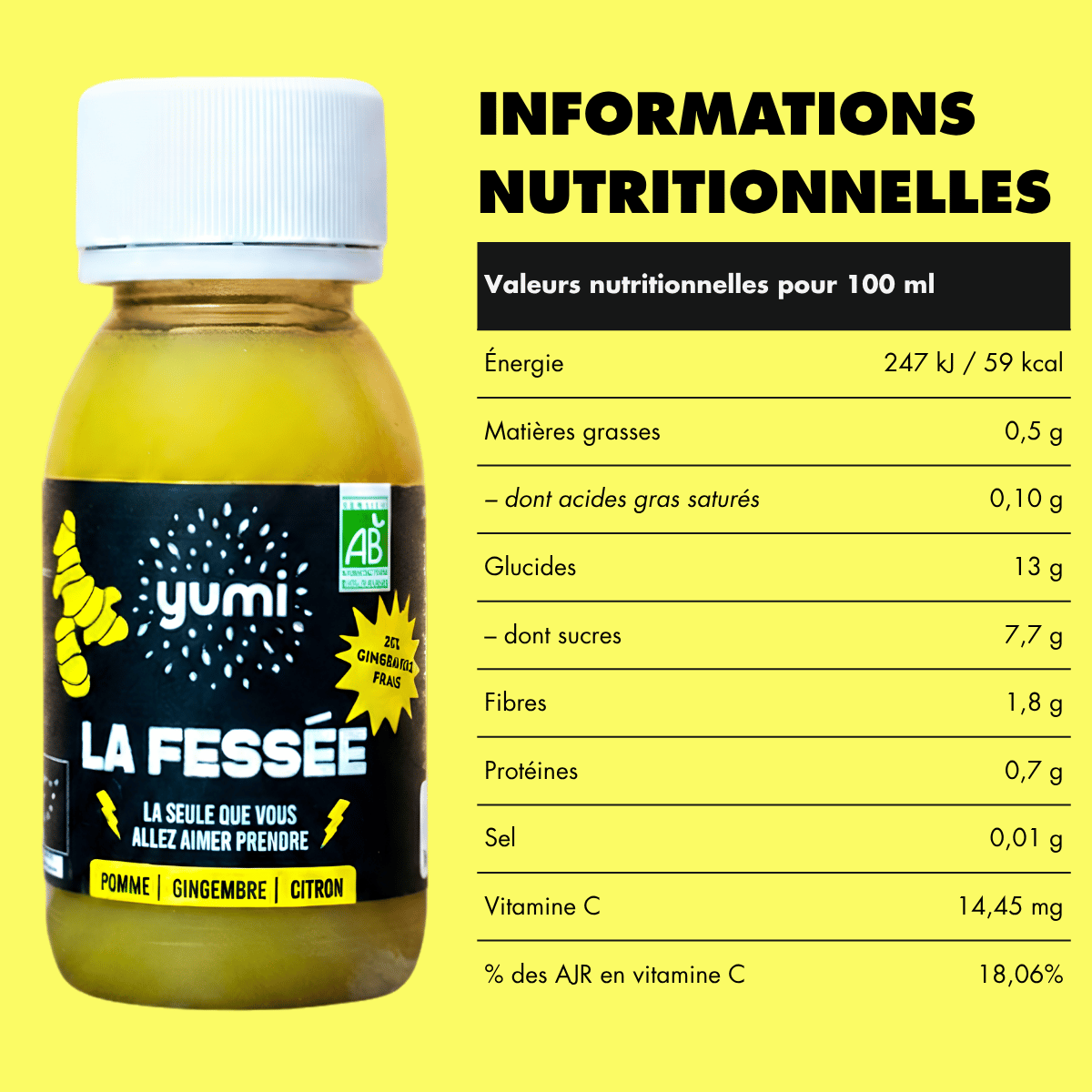 Coffret de shots de gingembre : La Fessée