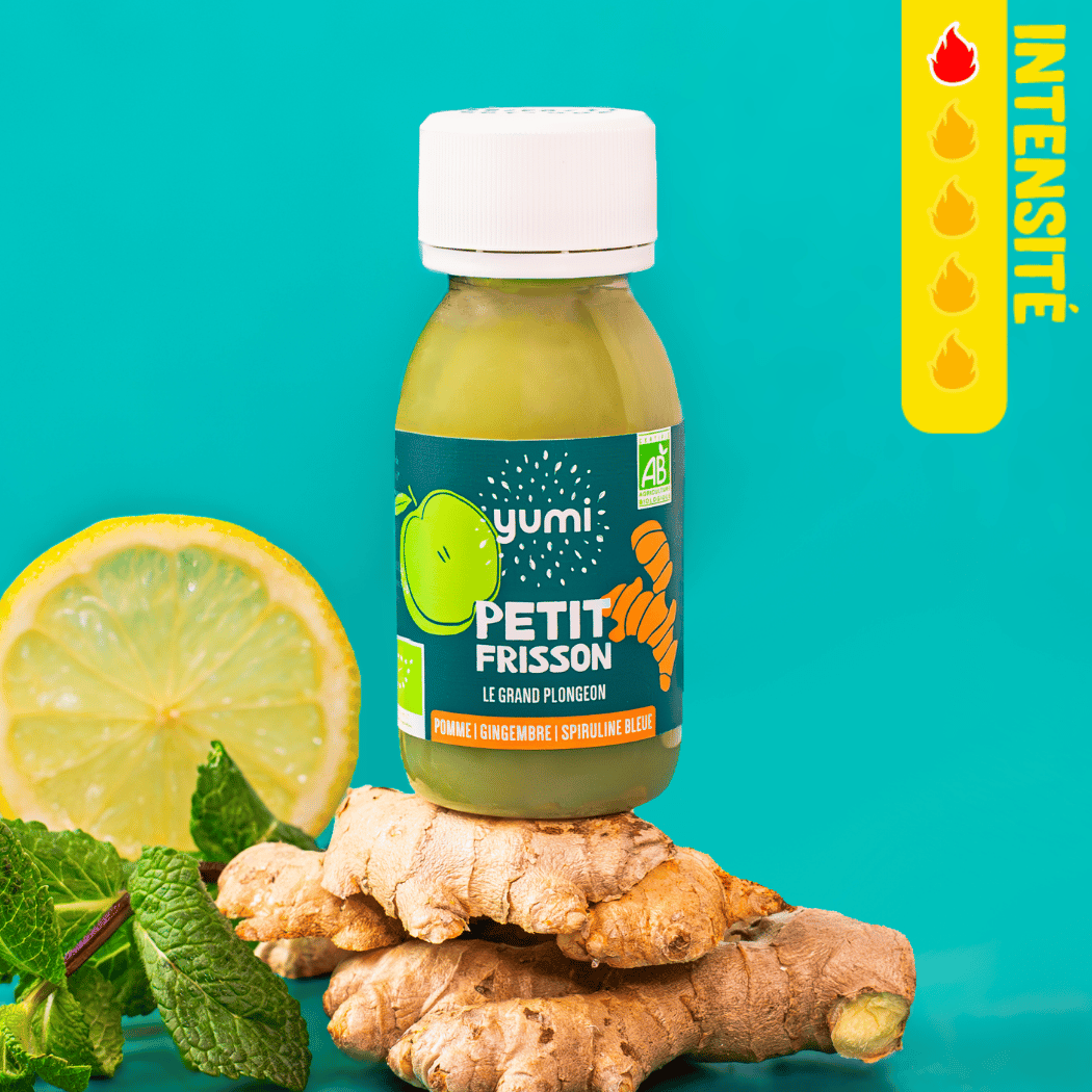 Coffret de shots de gingembre & spiruline : Petit Frisson