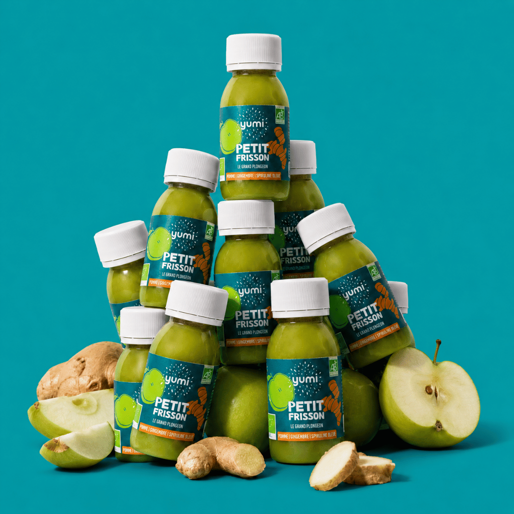 Coffret de shots de gingembre & spiruline : Petit Frisson
