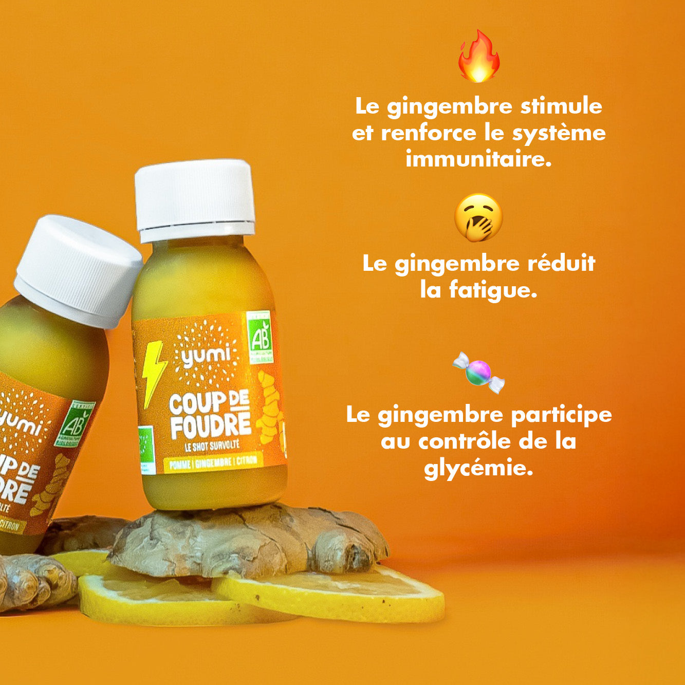 Coffret de shots de gingembre : Coup de Foudre