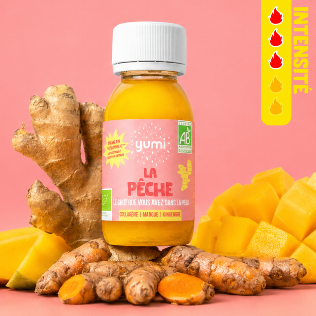 Coffret de shots de gingembre : La Pêche