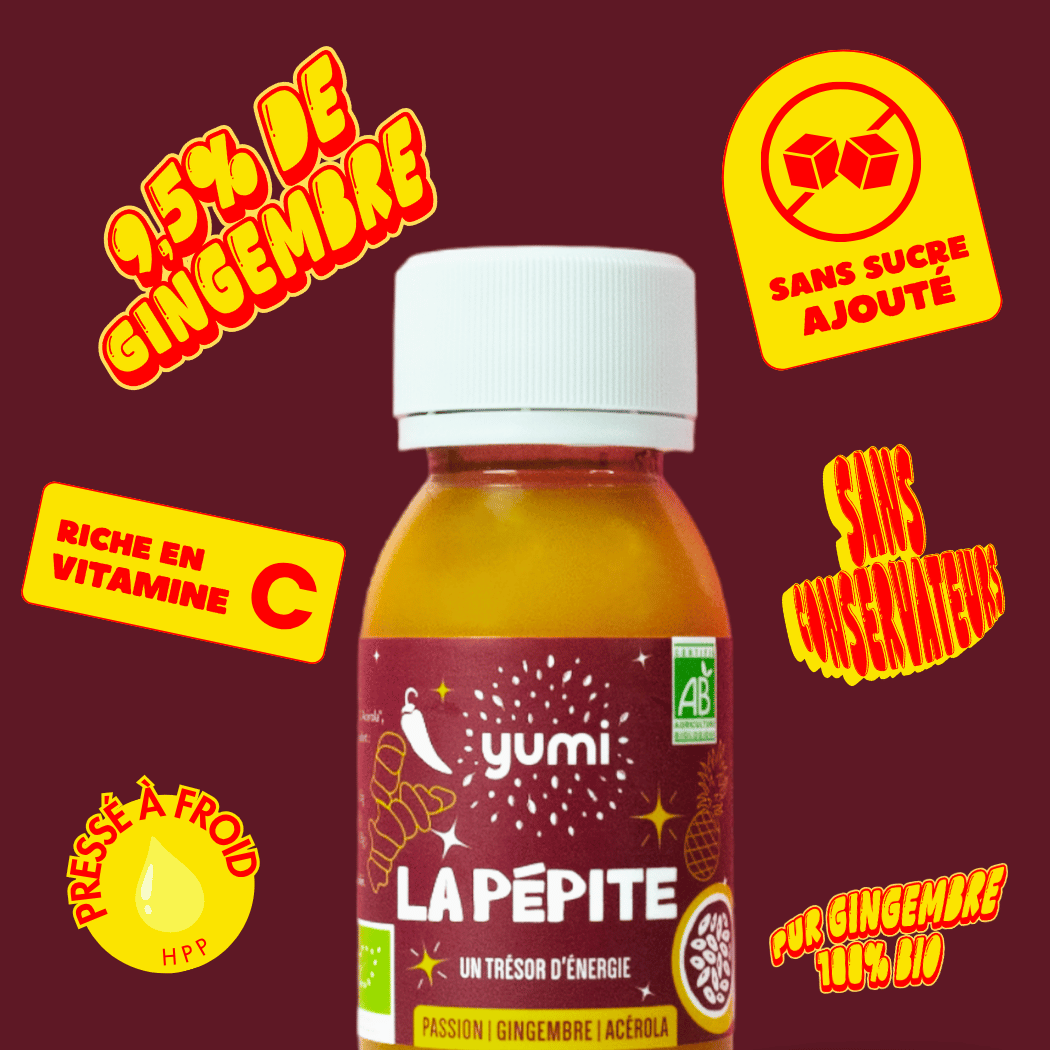 Coffret de shots de gingembre & Vitamine C : La Pépite